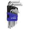 E-Value ELBW09NL Ball Point Hex Key Set, Standard, 9-Piece
