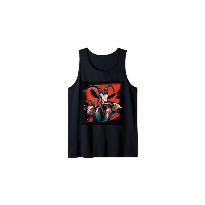 Screaming Goats Funny Goats Crazy Goats Graphic Tank Top