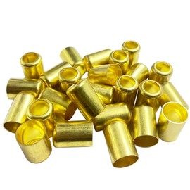25 PCS 7327 Hose Ferrules Brass Fitting, 0.625in ID x 1in Long Repair Ferrules for Air Hose, Acetylene Hose, Use with Crimper Tool Kit