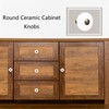 Faotup 6Pcs White Ceramic Cabinet Knobs Round Retro Dresser Knobs