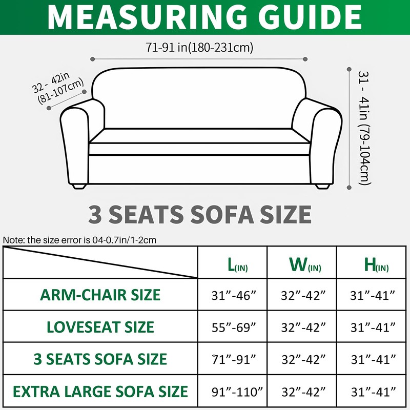 MAXIJIN Stretch Couch Cover Sofa Covers for 3 Cushion Couch