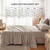 HOMICIA Linen Sheets King Size, Stonewashed Linen Cotton Blend Sheets