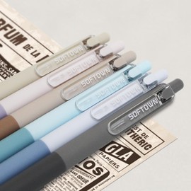 AZGO Retractable Ballpoint Pens Black Ink 0.7mm Pens Writing Pen Office Fine Ball Point Pen for Journaling (6+1 Count)