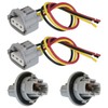 AUPARTIK 2Pcs Front Turn Signal Light Bulb Socket & Plug