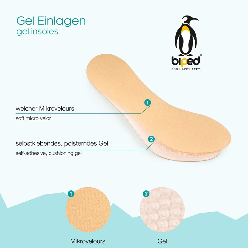 bipedGel Insoles for Pumps & High Heels z1006 (6-6.5)