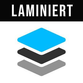 Laminierte Aufkleber: Rollstuhlfahrer Gebotszeichen - in Anlehnung an DIN EN ISO 7010, ASR A1.3, 4x 10 cm und 4x 5 cm: 8 Stück