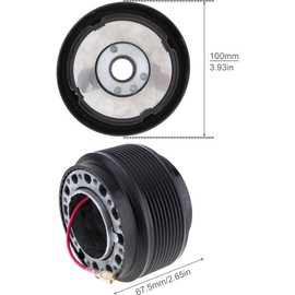 DriSentri Steering Wheel Hub Adapter, Aluminum & Plastic Car Quick Release Steering Wheel Boss Kit Racing Hub Adapter with 6 Bolts fit for TOYOTA