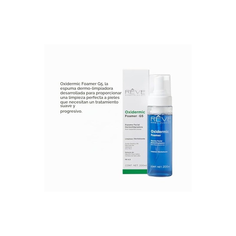 Reve Dermatologique Oxidermc Foamer Espuma Facial Dermolimpiadora Anti Imperfecciones Ácido