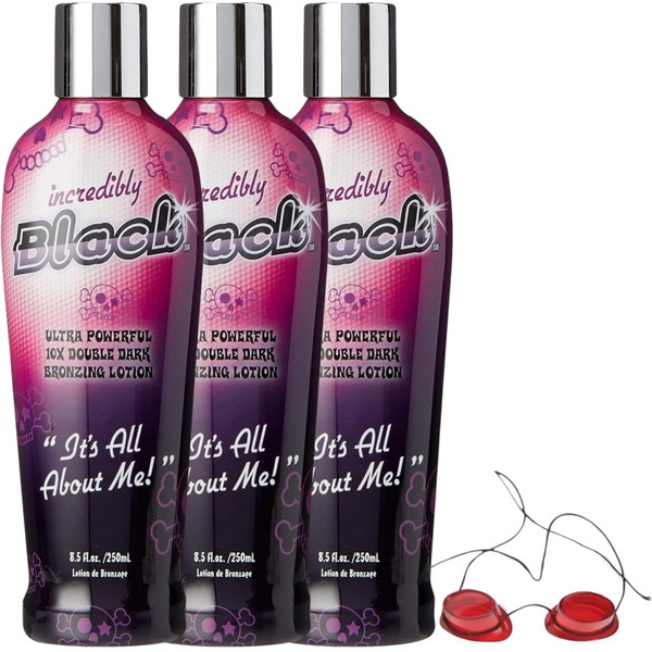 Incredibly Black Tanning Lotion 250ml Pack of 3 – 10X