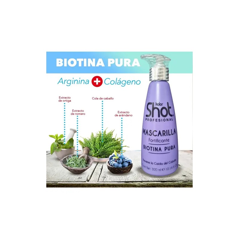 Mascarilla Biotina Cola De Caballo Anticaida Caída Cabello