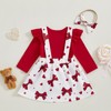 CocMouse Baby Girls Valentine's Day Outfit Long Sleeve Ruffle Romper