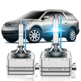 SENROBO Fit for Buick 2008-2012 Enclave CX CXL 2011-2013 Regal 2010-2013 LaCrosse D1S HID Xenon Headlight Bulbs, 350% Brightness, High Low Beam Light Bulb, 8000K White Blue, Plug and Play, Pack of 2
