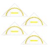 Vicloon Set Square, 4pcs 45°Triangle Ruler, Transparent Plastic Triangular 180°