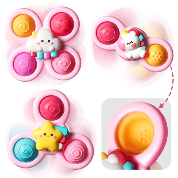 Hand Spinner Baby Bath Toy 0 Years Old with Suction