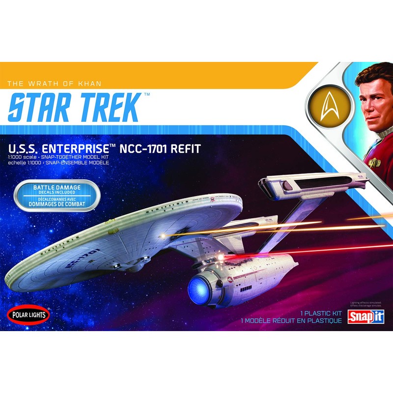 Polar Lights POL974 1:1000 U.S.S. Enterprise NCC-1701-Refit-Wrath of Khan Edition