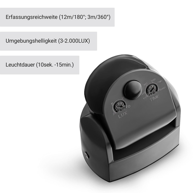 SEBSON SEBSON? Bewegungsmelder Aussen - 2er Set - IP65 Aufputz,