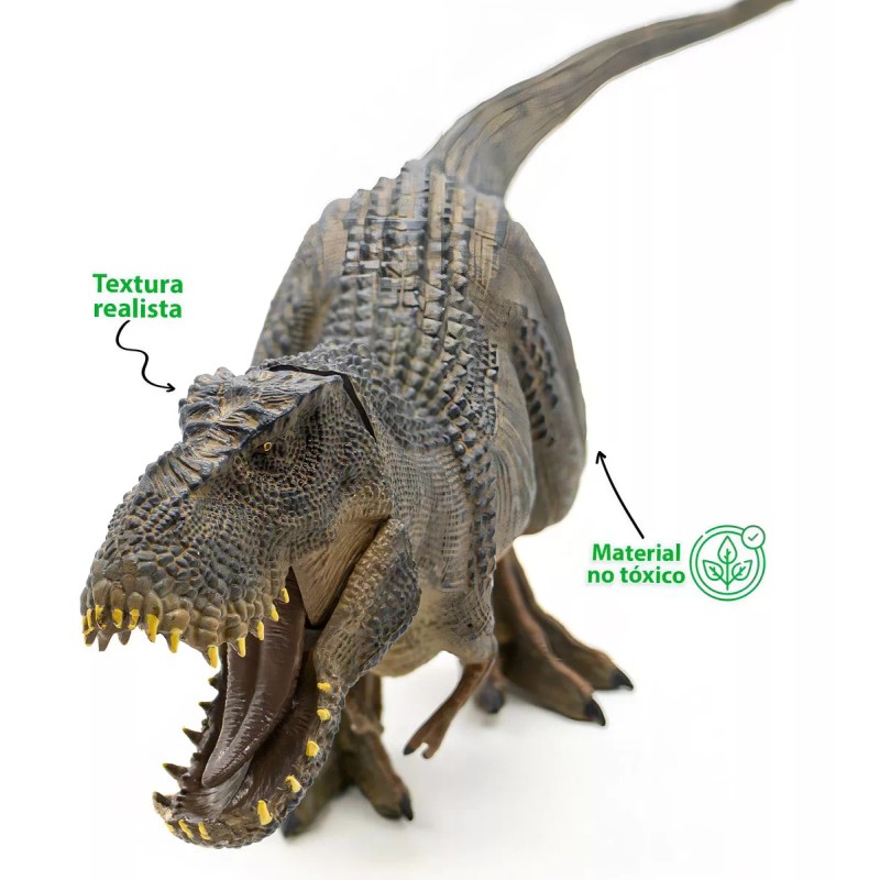 Figura De Dinosaurio Tiranosauro Rex Gris Jurassic 40 Cm