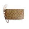 Coach NWT Auth Coach Signature Large Top Zip Wristlet Wallet