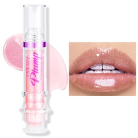 BIOKUSY Lip Plumping Booster, Spicy Lip Plumper Oil Lip Plumping Gloss, Ultra-Hydrating Nourishing Plump and Pout Lip Plumper, Glossy Finish Fuller Natural Lip Makeup Gift for Girls (02#)