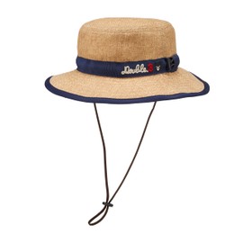 Miki House 62-9104-143 Double Bee Straw Hat, UV Protection, Sun Cover Included, Sun Hat, For Boys, Girls, Babies, Kids, Children's Clothing, navy, S