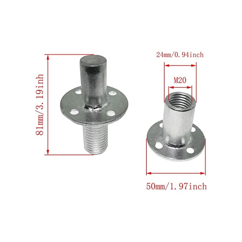 TAODAN 304 Stainless Steel Tee Nut Brad Hole Screw-in T-Nut