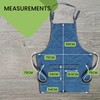 Bronta Mill Denim Apron with Twin Pockets for Men and