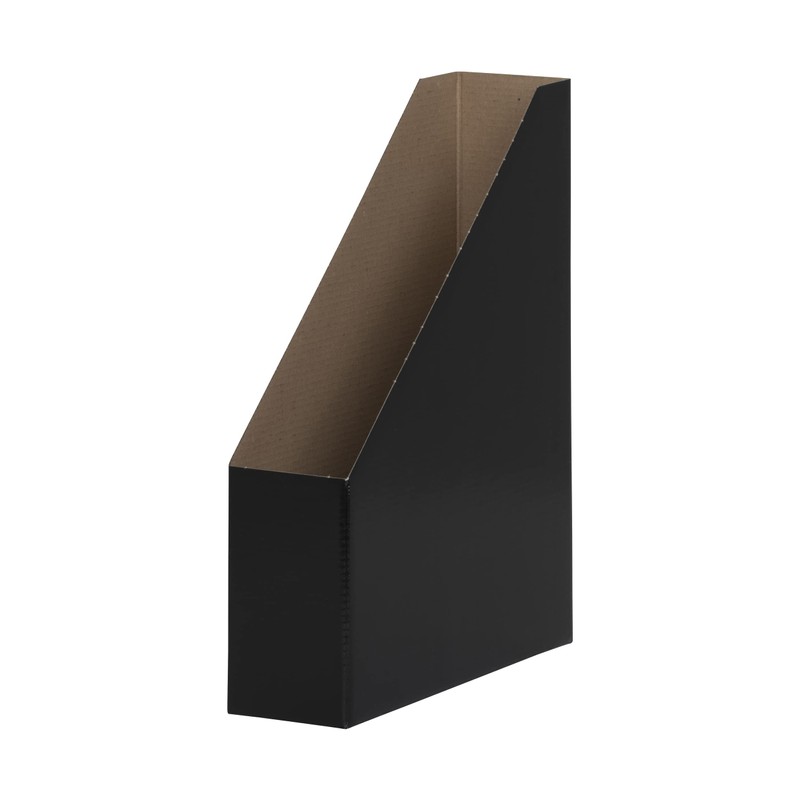 LANDRÉ Magazine File A4 Sturdy Cardboard 7cm Wide Black Pack