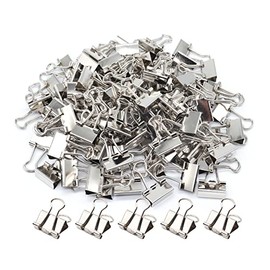Clips de carpeta plateados, mini clip de papel, abrazaderas de papel pequeñas de 15 mm (5/8 pulgadas), paquete de 100 clips de oficina de tamaño micro para el hogar, la escuela y los negocios (plata)