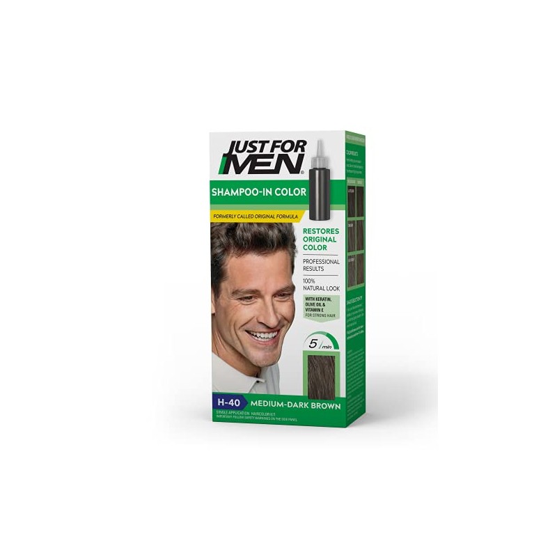 Just For Men Shampoo-In Hair Color - Medium-Dark Brown