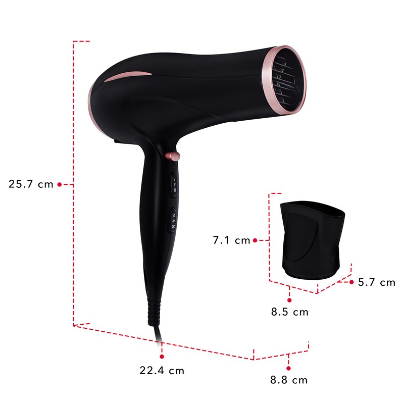 RCA Secadora de Cabello con Boquilla Desmontable RC-P15