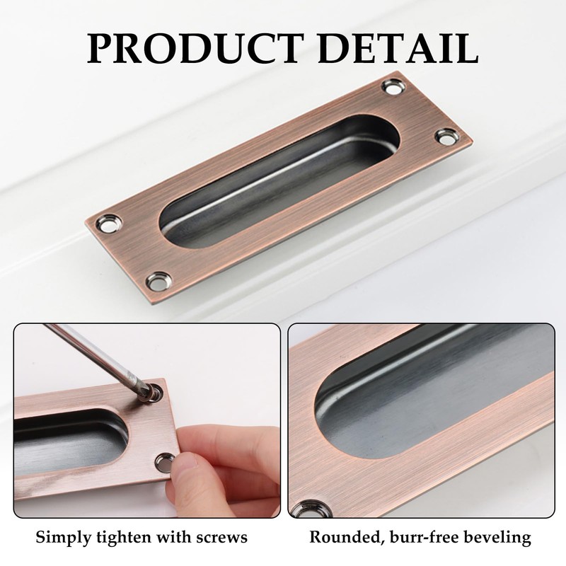 MSMXCS Bronze Brass Flush Mount Pull Handle – FB90 Rectangular