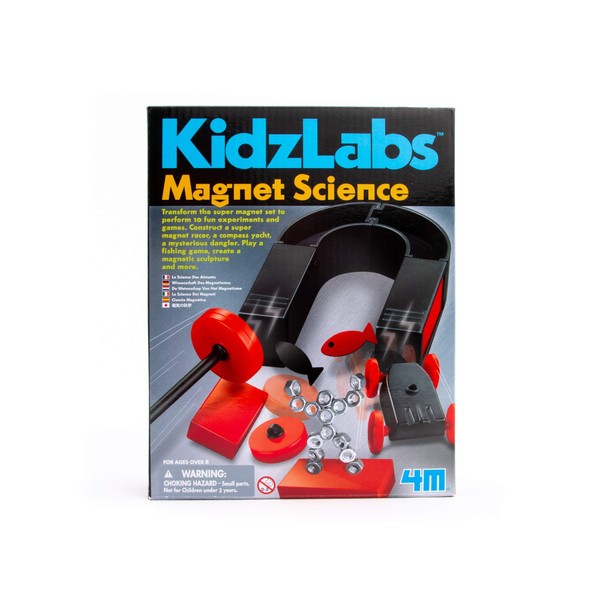 4M Magnet Science Kit - 10 Educational Stem Toy Magnetic Experiments & Games Gift for Kids & Teens, Boys & Girls