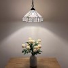 Enjoy Decor Lamps Tiffany Style Hanging Lighting White Hexagon Stained