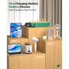 VisionSync Bamboo USB-C Charging Station for Multiple Devices,60W 6 Port