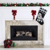 ASPCA White Poodle Furry Christmas 20in Velour Black Christmas Stocking
