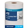 Universal Perforated Towel Roll, Two-Ply, 11 x 9, White, 210/Roll