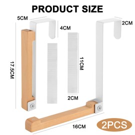 CMANLNYK 2PCS Foldable Over Door Hooks - Over The Door Hanger Foldable, Door Coat Hanger with Non-Slip Straps, Bathroom Door Hook, Metal Hangers for Clothes, Over Door Hooks for Bedrooms, White