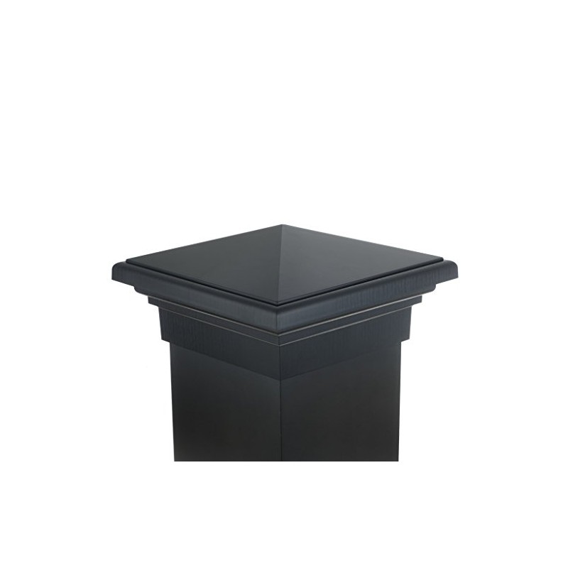 8x8 Post Cap (7.5") Black New England Pyramid Style Square