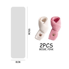 VEHYEGOI 2 Pieces Of Bear Scarf For Children, Cute Warm Scarf, Windproof Scarf, Soft Knitted Scarf, Versatile Scarf