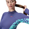 Speedo Women's Printed Long Sleeve Rash Top, Hapuna Blue, L