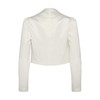 Bolerose formal satin long sleeve Bolero jacket - off-white, size: