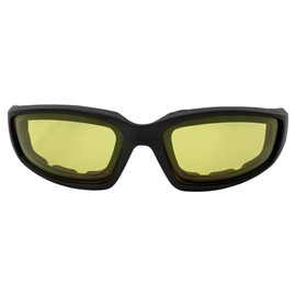 Epoch Eyewear Foam Padded Motorcycle Sunglasses Riding Glasses Z87+ Safety Glasses (Black-Yellow)