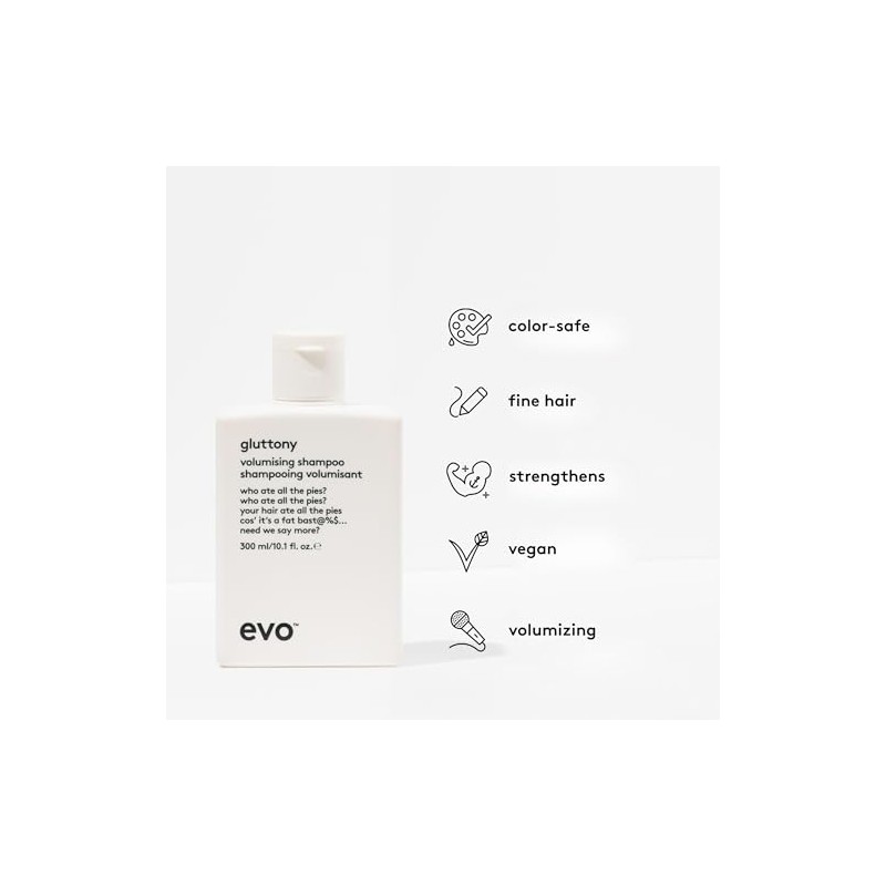 Evo Gluttony Volume Shampoo, 10.1 Ounce