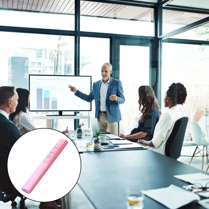 SunshineFace Wireless Presenter Remote Presentation Clicker Slide Advancer with Red