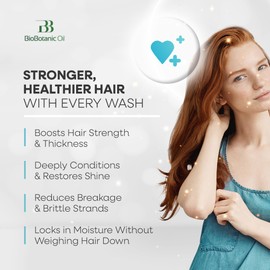 Bio Botanic Oil Hair Mask for Thin, Sparse & Brittle Hair | Strengthens & Restores | Organic Castor & Babassu Oils | SLS-Free, Paraben-Free, Deeply Hydrating & Softening | 250ml