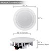 Pyle Pair 8" Bluetooth Flush Mount In-wall In-ceiling 2-Way Universal