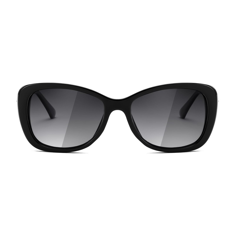 FEISEDY Polarized Women Sunglasses Retro Shades Photochromic Lens Sparkling Crystal