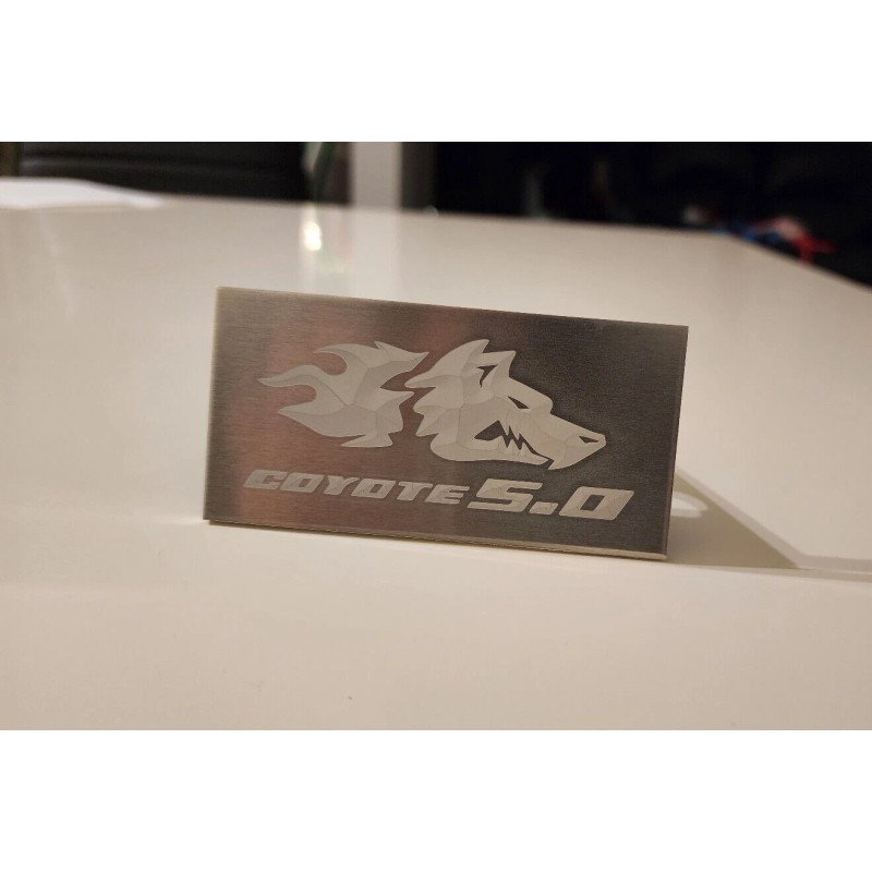 Coyote Mustang 2011-2023+ Mustang Coyote v2 Interior Engraved Badge Dash