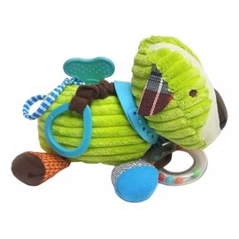 Juguete Didáctico Para Bebé | Peluche Mordedera con Texturas y Sonajero | Desarrollo Sensorial Bebés |Fácil de Lavar, Ligero y Portátil| Juegos Multisensoriales (Figura de Zorro)