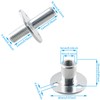 WHYHKJ 2 Sets Metal M12 Bed Post Connector Screw-in T-Nut